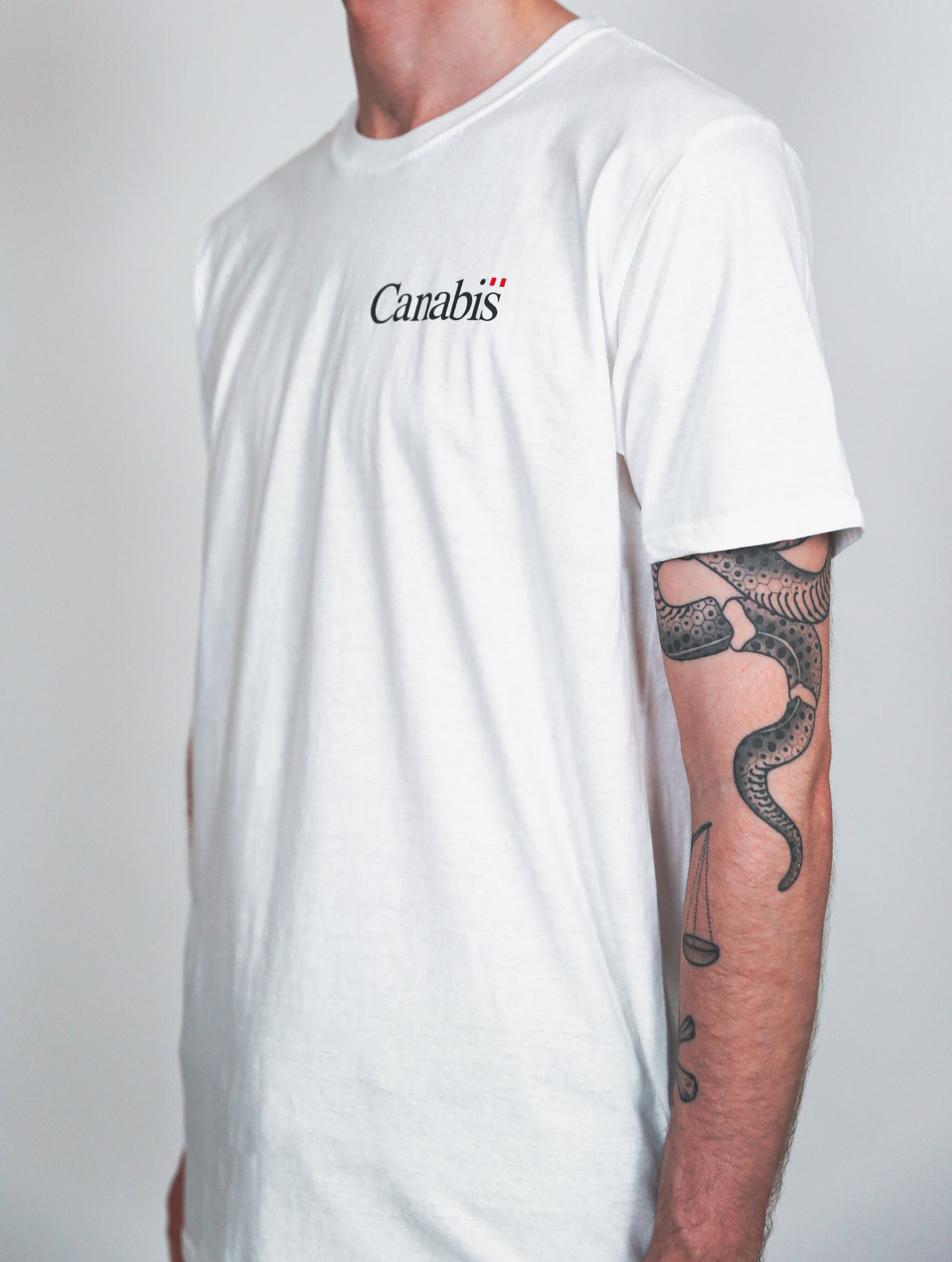 White Canabis Tee