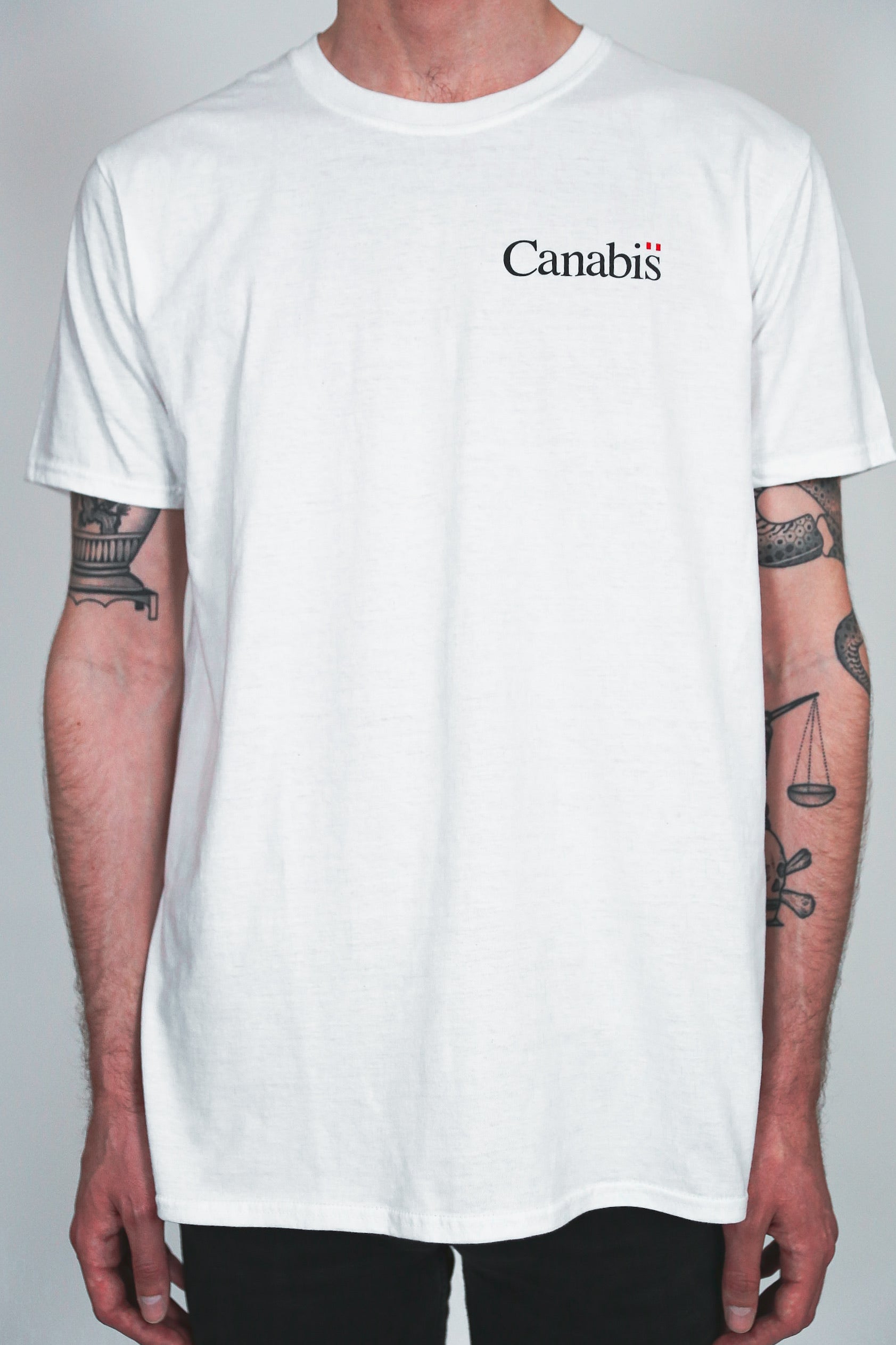 White Canabis Tee