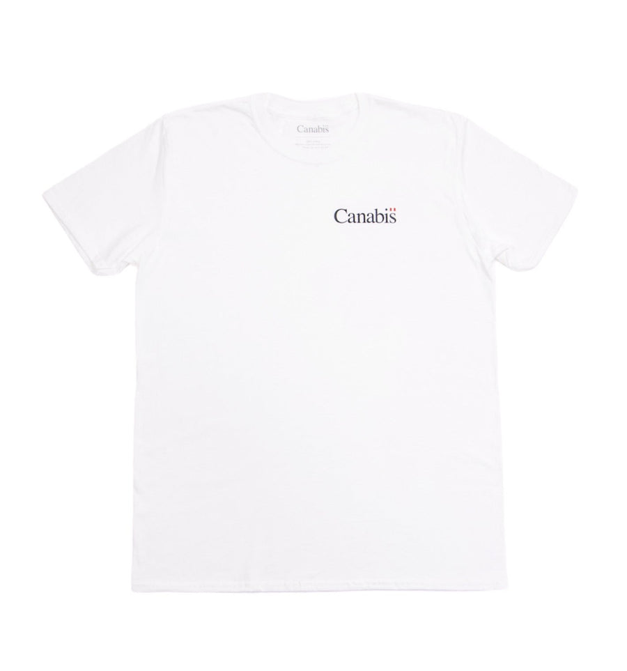 White Canabis Tee